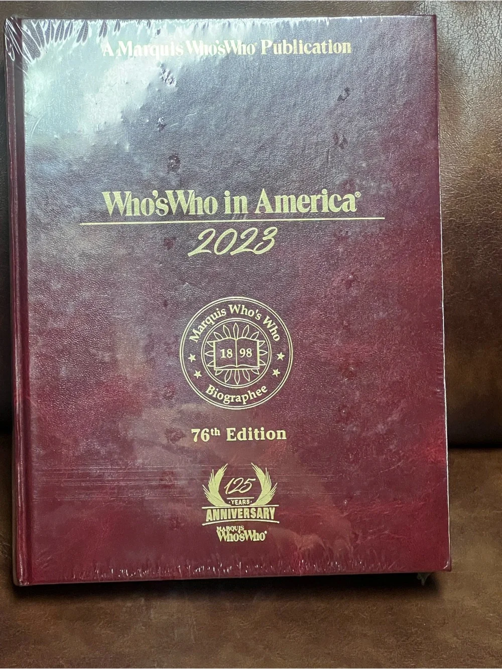 Who’s Who in America 2023 Hardcover - Burgundy with Gold Lettering